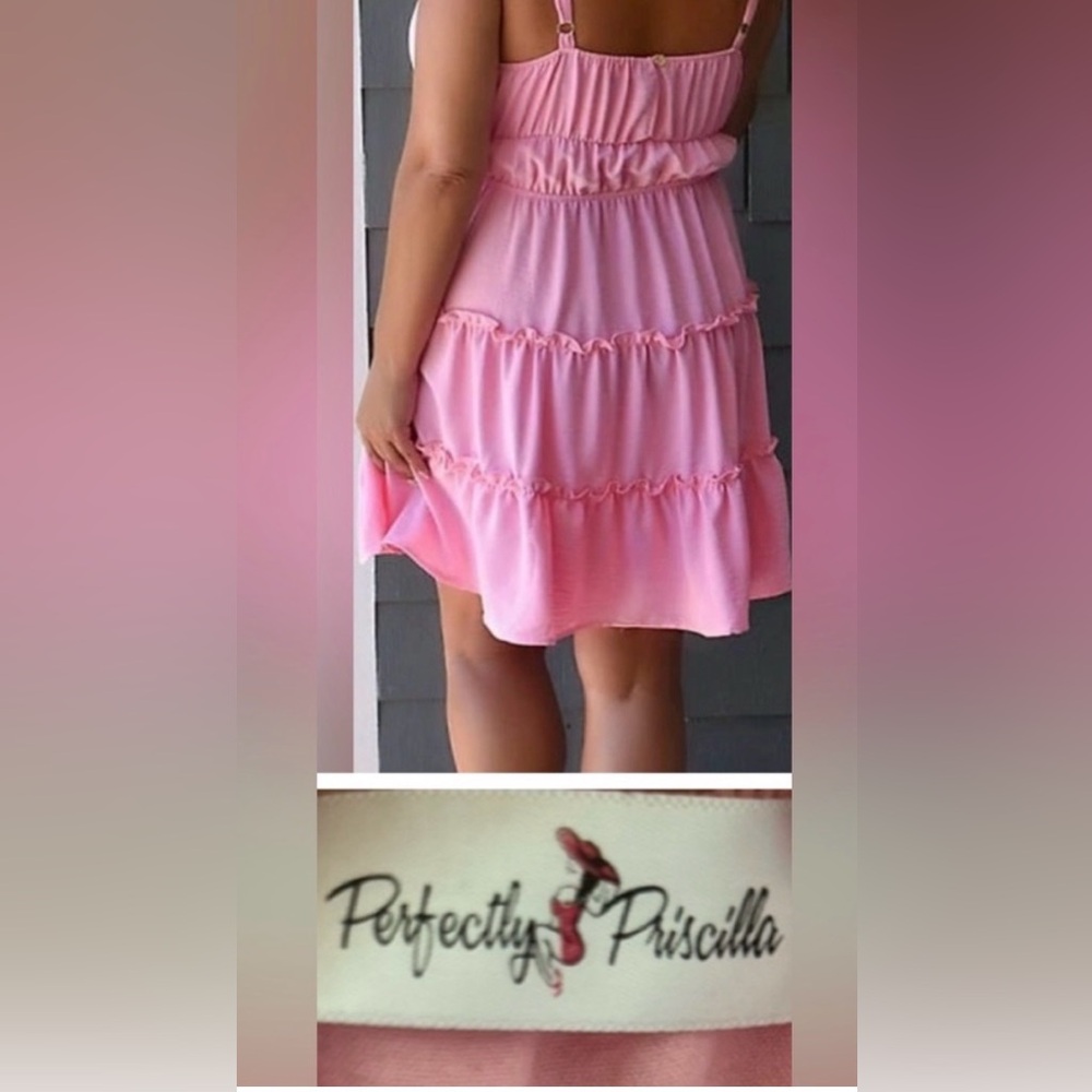 Perfectly Priscilla Pink Ruffle Mini Dress, 18/20